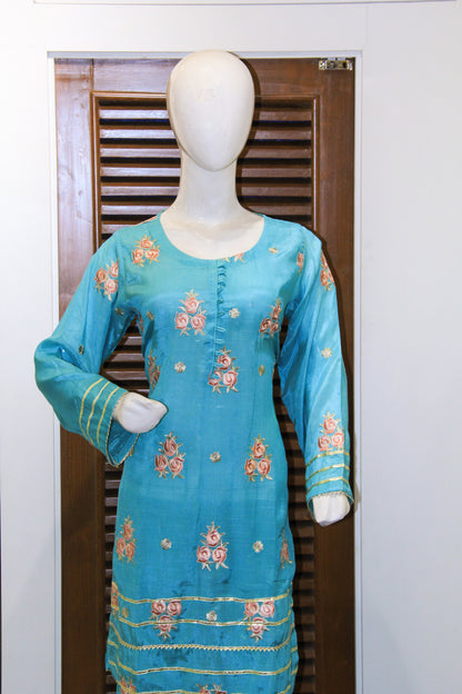 2pc Rao Silk Embroidered Dress